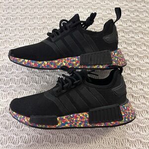 ADIDAS NMD R1 Mosaic Boost Sneakers Black GZ4613 Mens Sz 5 Women's Sz 6